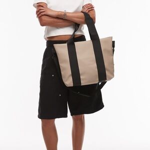 Rains waterproof micro tote bag in beige